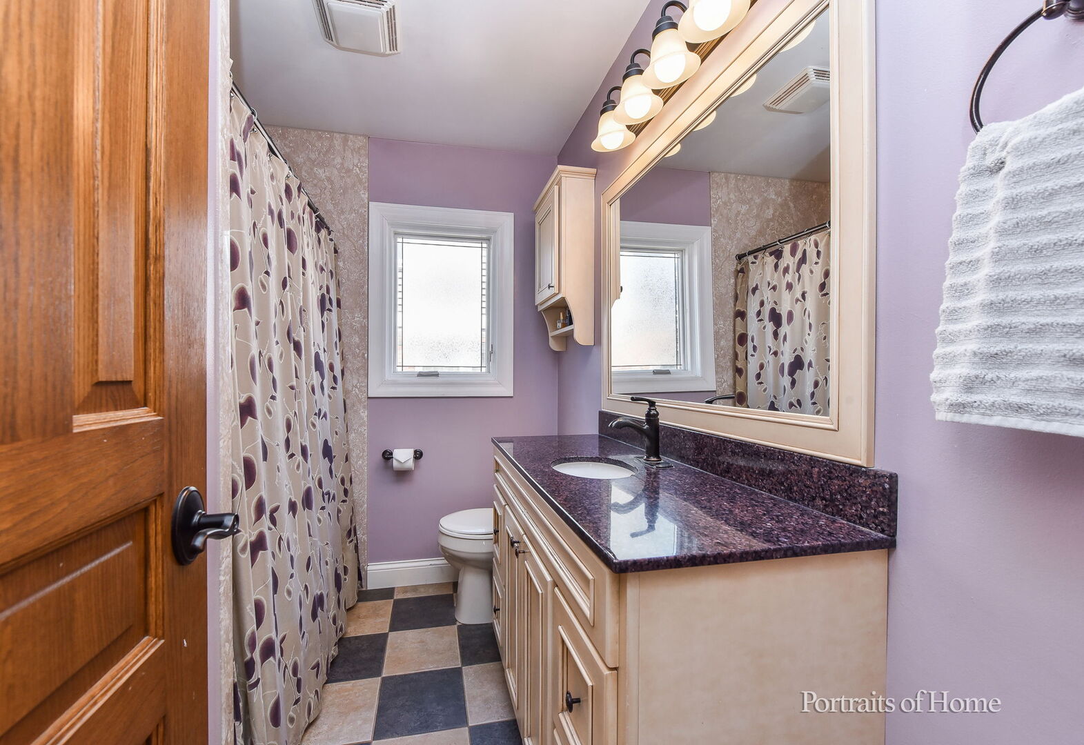 856 North Webster Street Naperville, IL 60563 - Photo 11 of 21 a bathroom with a granite countertop sink and a mirror