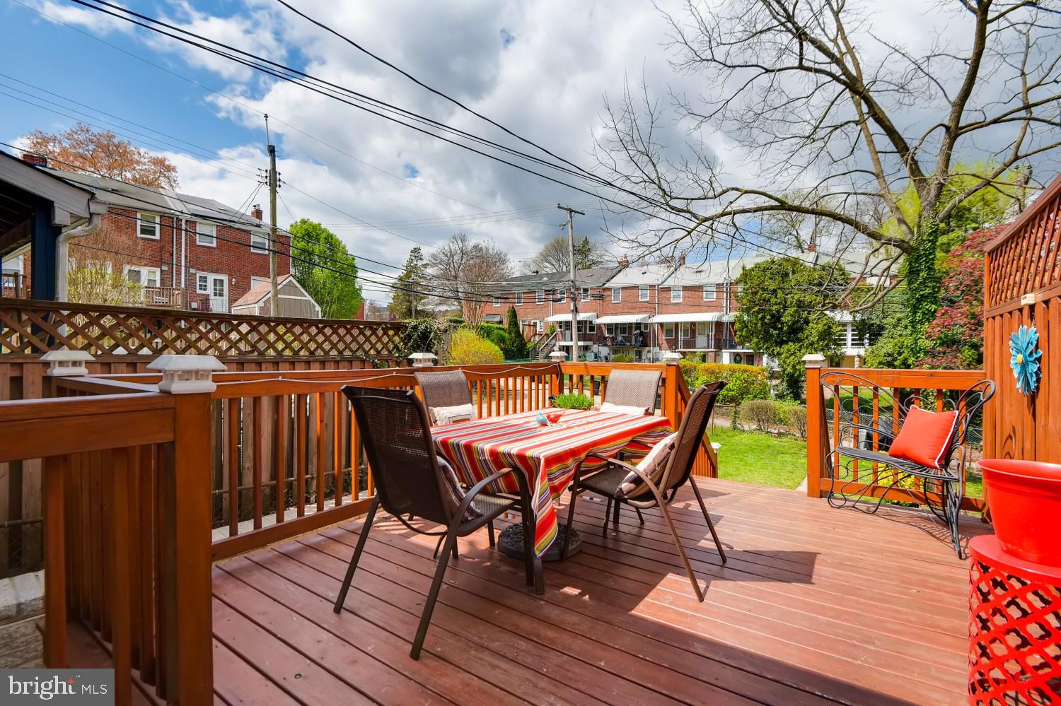 8322 Byington Road Towson, MD 21286 - Photo 25 of 31 Spacius rear deck overlooks flat backyard