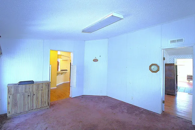 a view of a lake with a mountain in the background