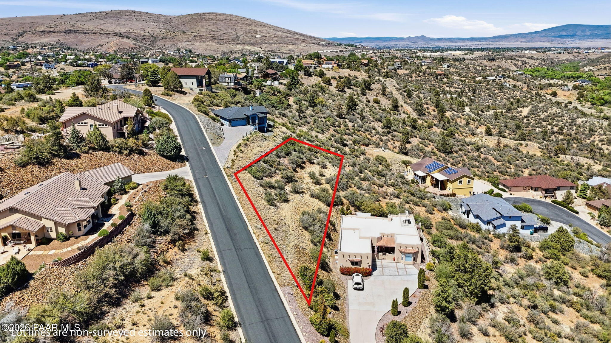 965 Hunter Ridge Road Prescott, AZ 86303 - Photo 9 of 16 8-Aerial 4 Lot Lines
