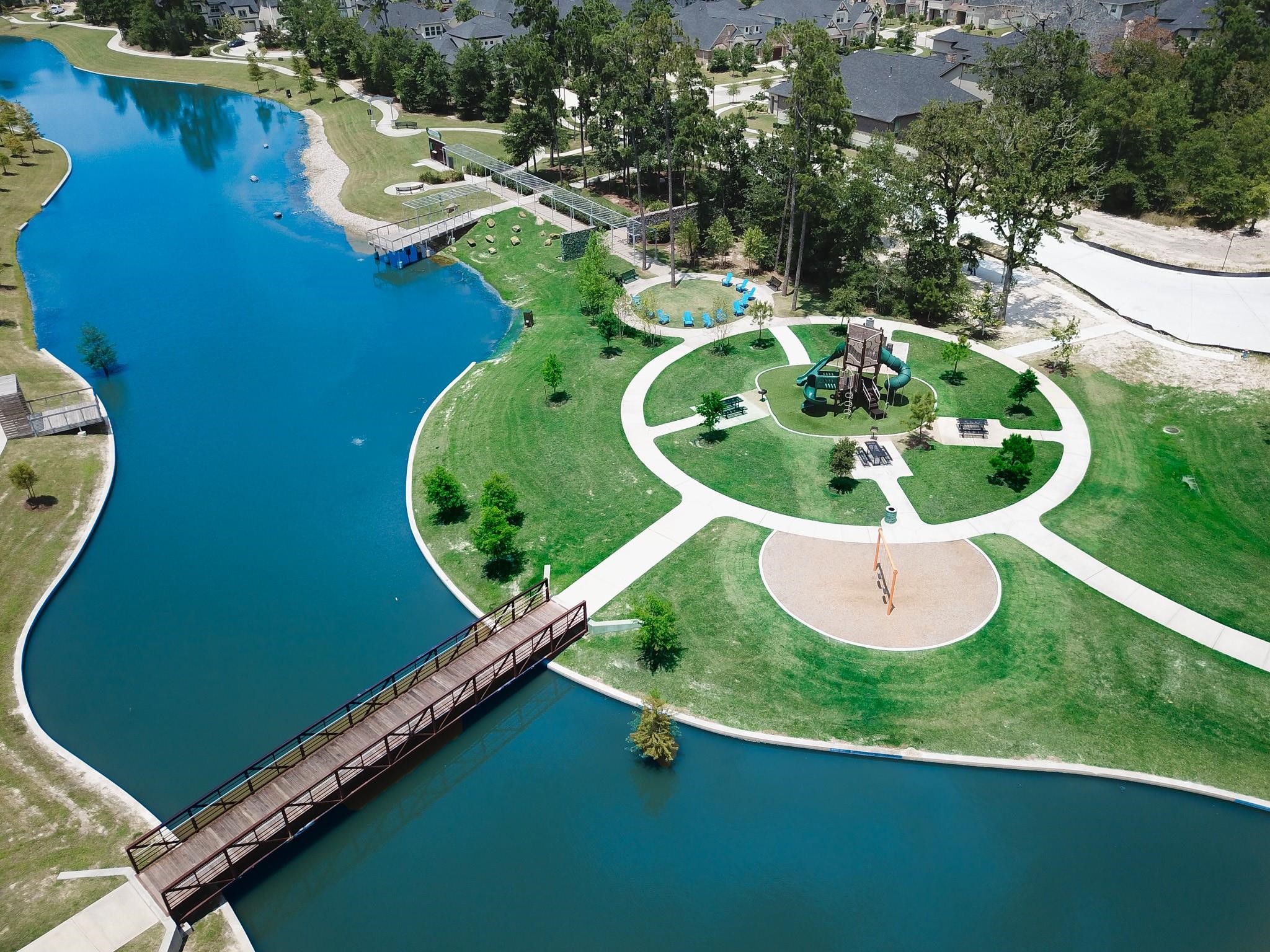 17211 Green Darter Conroe, TX 77385 - Photo 40 of 48 a view of a swimming pool with a yard