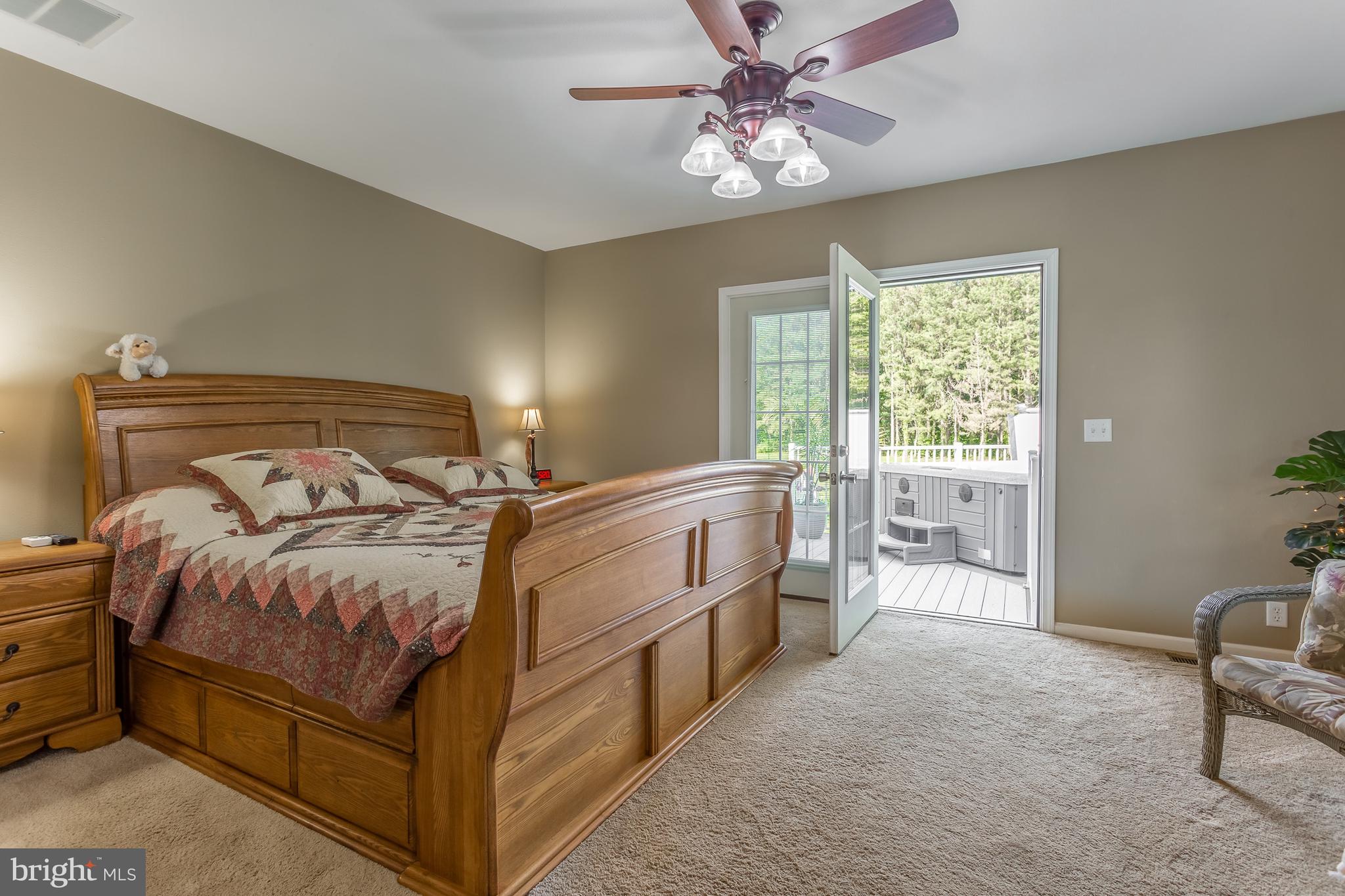 20405 Bucks Branch Road Bridgeville, DE 19933 - Photo 19 of 56 MAIN BEDROOM W/FRENCH DOORS TO DECK AND HOT TUB