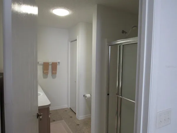 a view of hallway with stairs