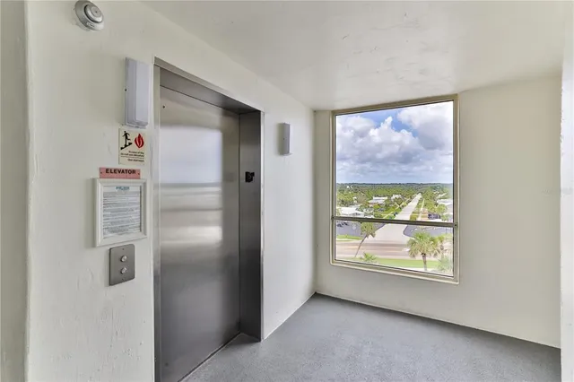a view of hallway with stairs