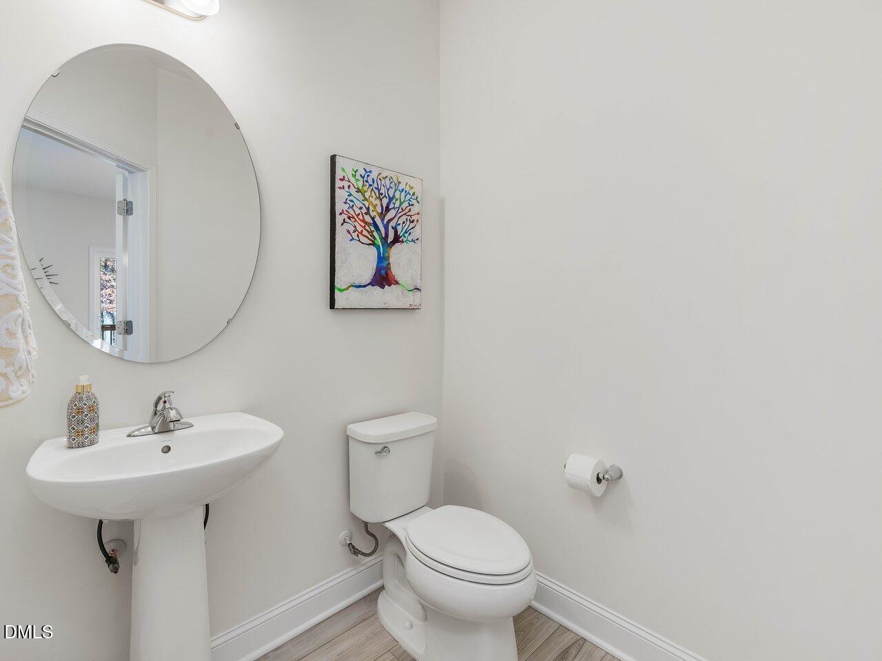 718 Heartpine Drive Mebane, NC 27302 - Photo 15 of 62 a bathroom with a toilet sink and mirror