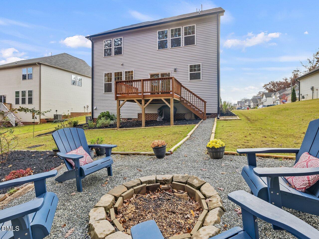 718 Heartpine Drive Mebane, NC 27302 - Photo 25 of 62 a view of a swimming pool with a lounge chairs