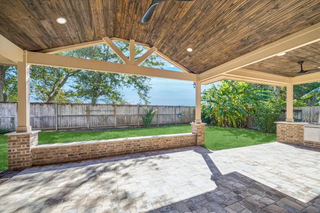a view of a porch with a yard