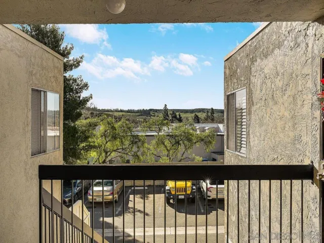 a view of a from a balcony