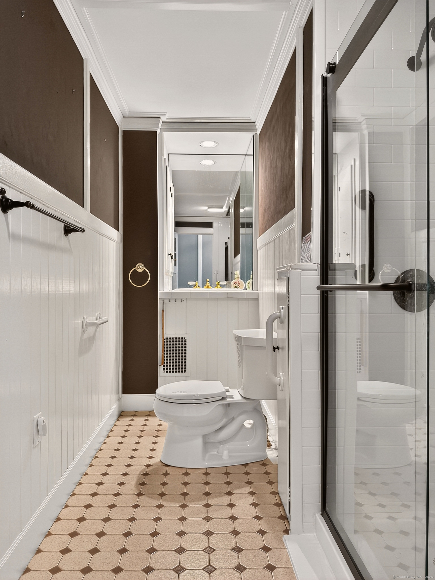 98 Island Trail Morris, CT 06763 - Photo 25 of 36 a bathroom with a glass door shower