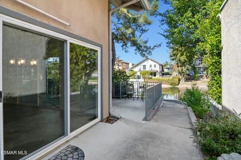 a view of a lake with houses