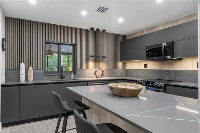 a close view of sink and mirror