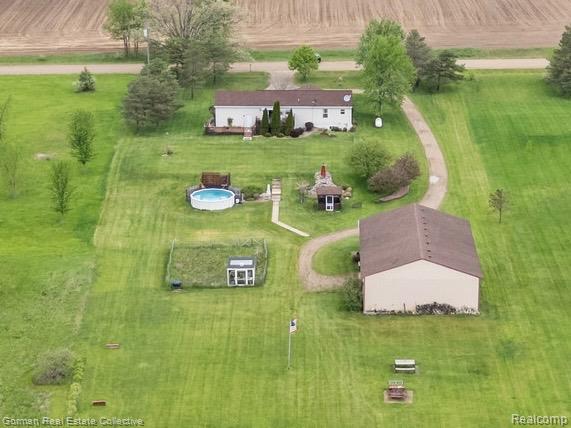 3457 West Burnside Road Columbiaville, MI 48421 - Photo 30 of 45 Aerial view of sparsely populated area with extensive farmland