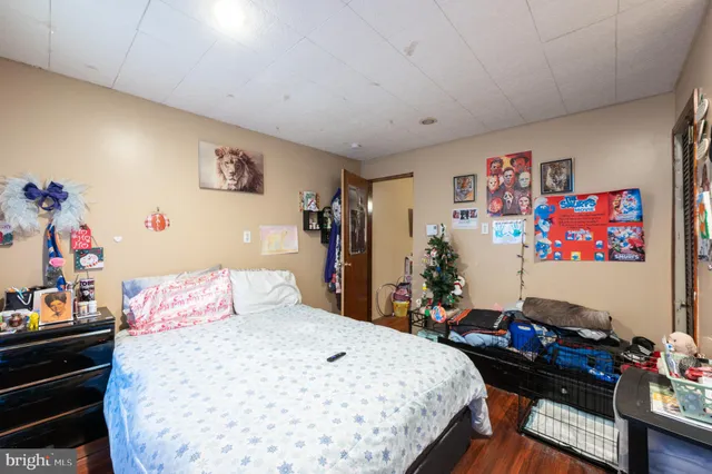 a bed room with a bed and a couch