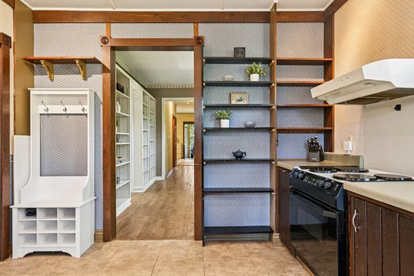 a view of entryway with wooden floor