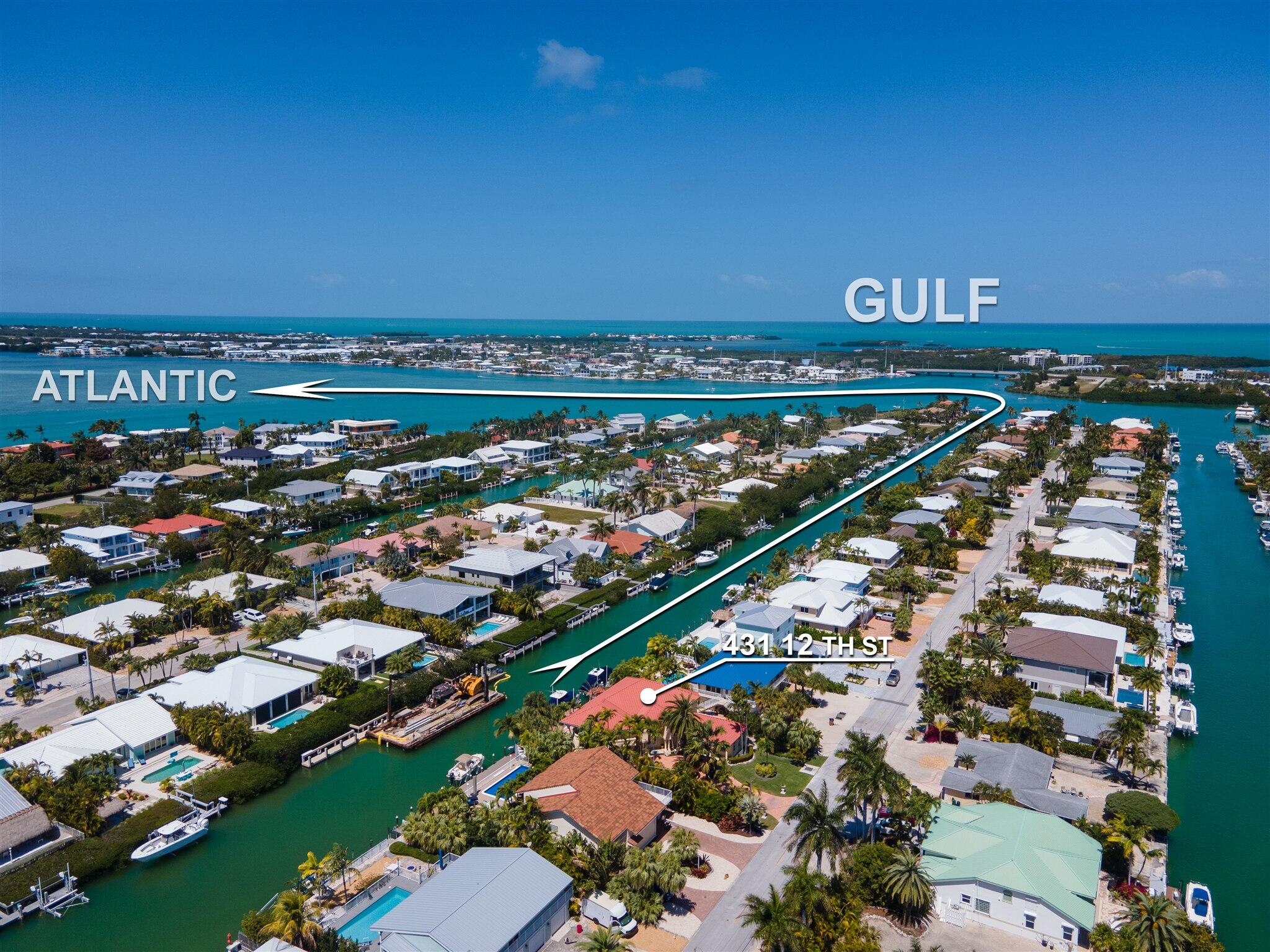 431 12th Street Key Colony Beach, FL 33051 - Photo 29 of 31 Aerial View to Ocean