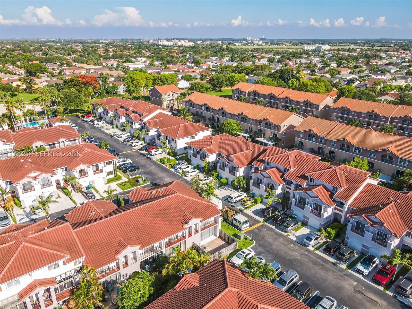 10245 Southwest 154th Place, Unit 1123 Miami, FL 33196 - Photo 37 of 38 an aerial view of residential houses and outdoor space
