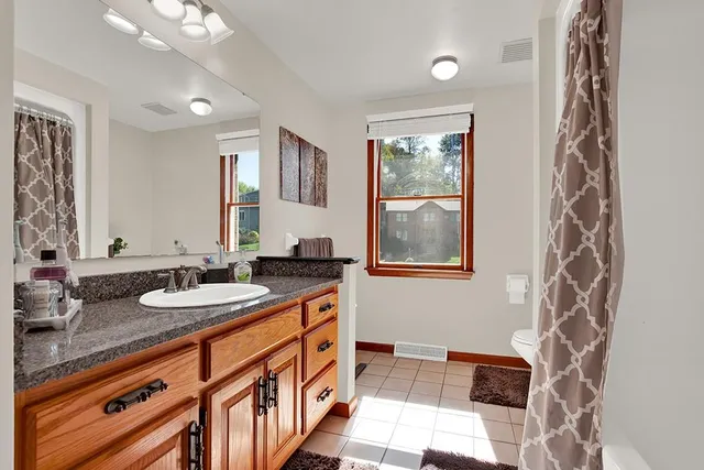 a workspace with wooden floor and a workspace