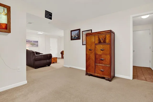 a view of backyard with green space