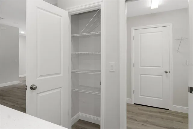 a view of a walk in closet