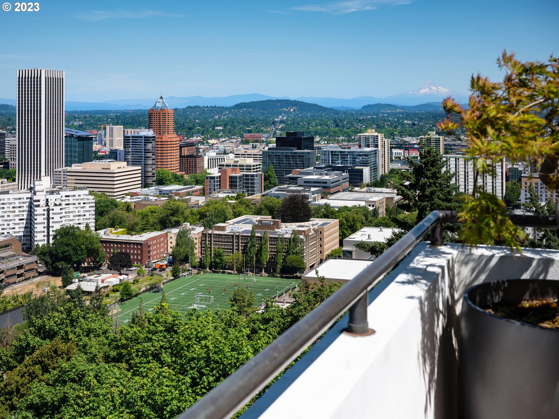 1405 Southwest Cardinell Drive Portland, OR 97201 - Photo 27 of 36 a view of a city from a balcony