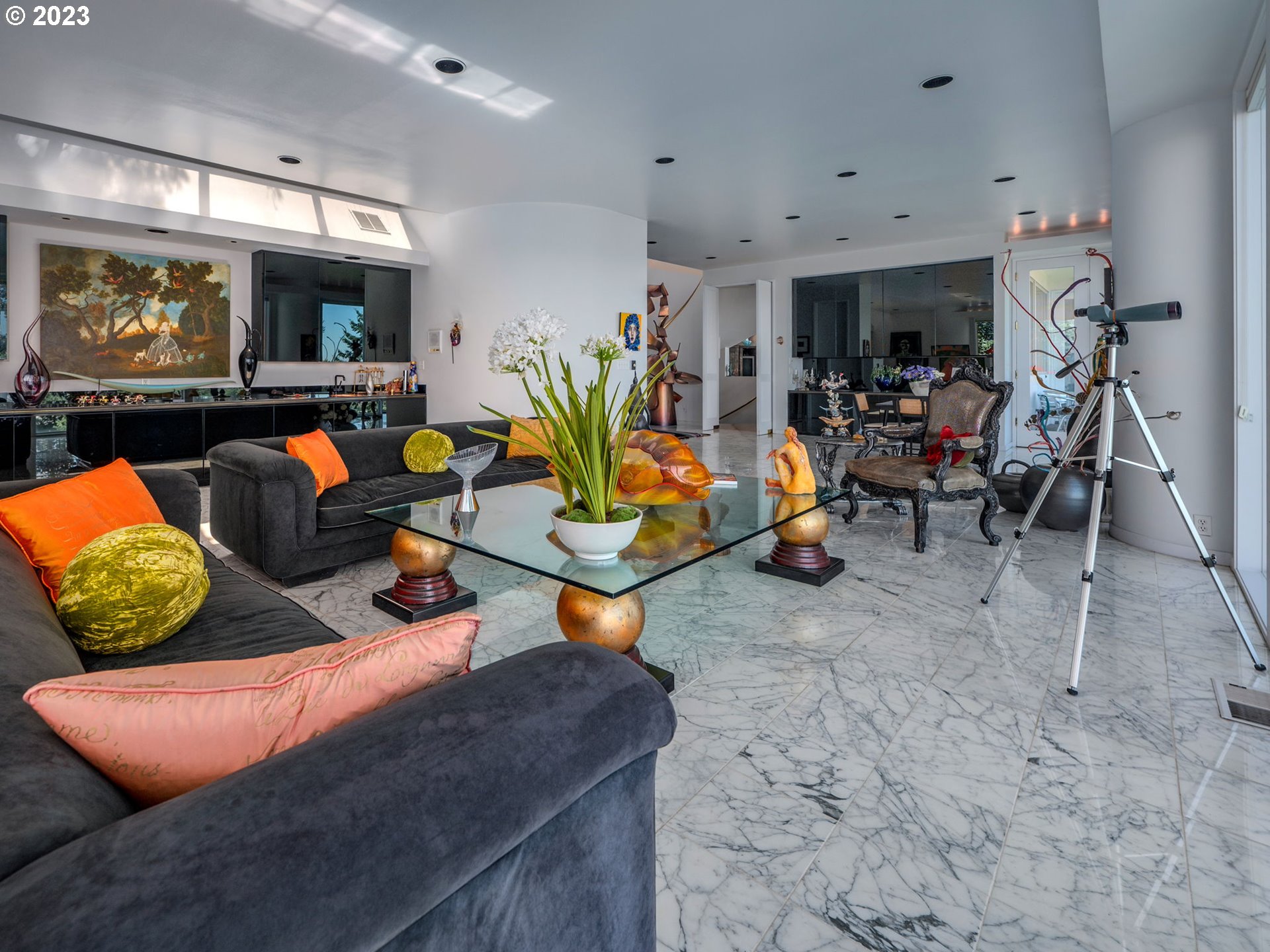 1405 Southwest Cardinell Drive Portland, OR 97201 - Photo 7 of 36 a living room with furniture a flat screen tv and a table