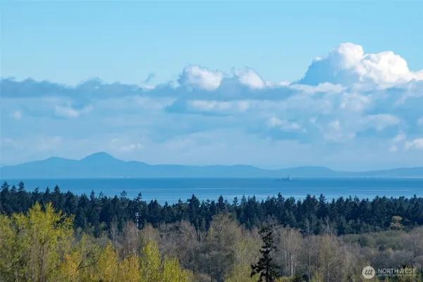 a view of a lake and a mountain