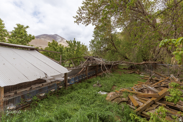2672 East Canyon Road Springville, UT 84663 - Photo 24 of 33 View of yard with a mountain view and exterior structure