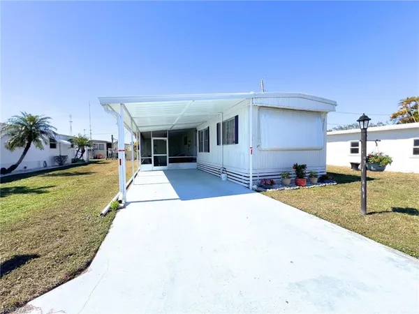 a swimming pool with yard
