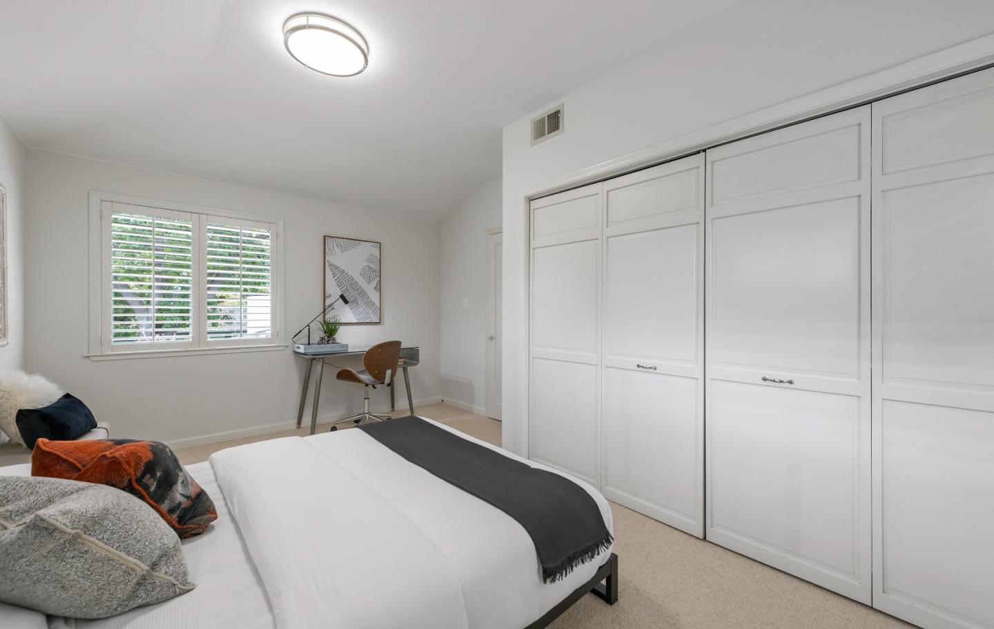 360 Iris Way Palo Alto, CA 94303 - Photo 18 of 28 a bedroom with a bed and a window