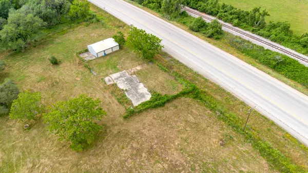 a view of a yard with plants