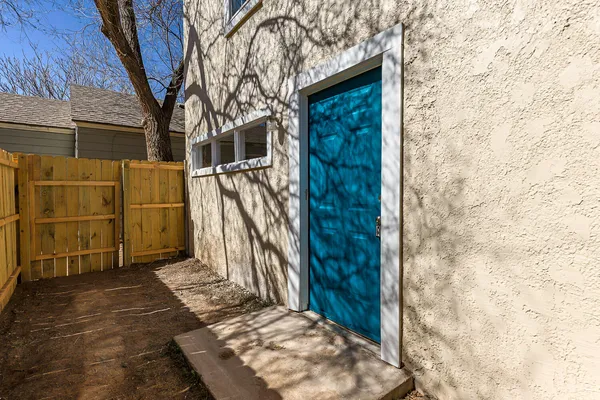 a backyard of a house