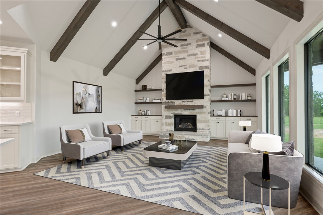 4602 Wesson Drive Bryan, TX 77808 - Photo 4 of 50 Spacious living area with beams, high ceilings
