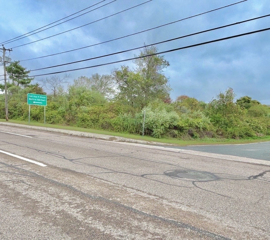 a view of a road from a window