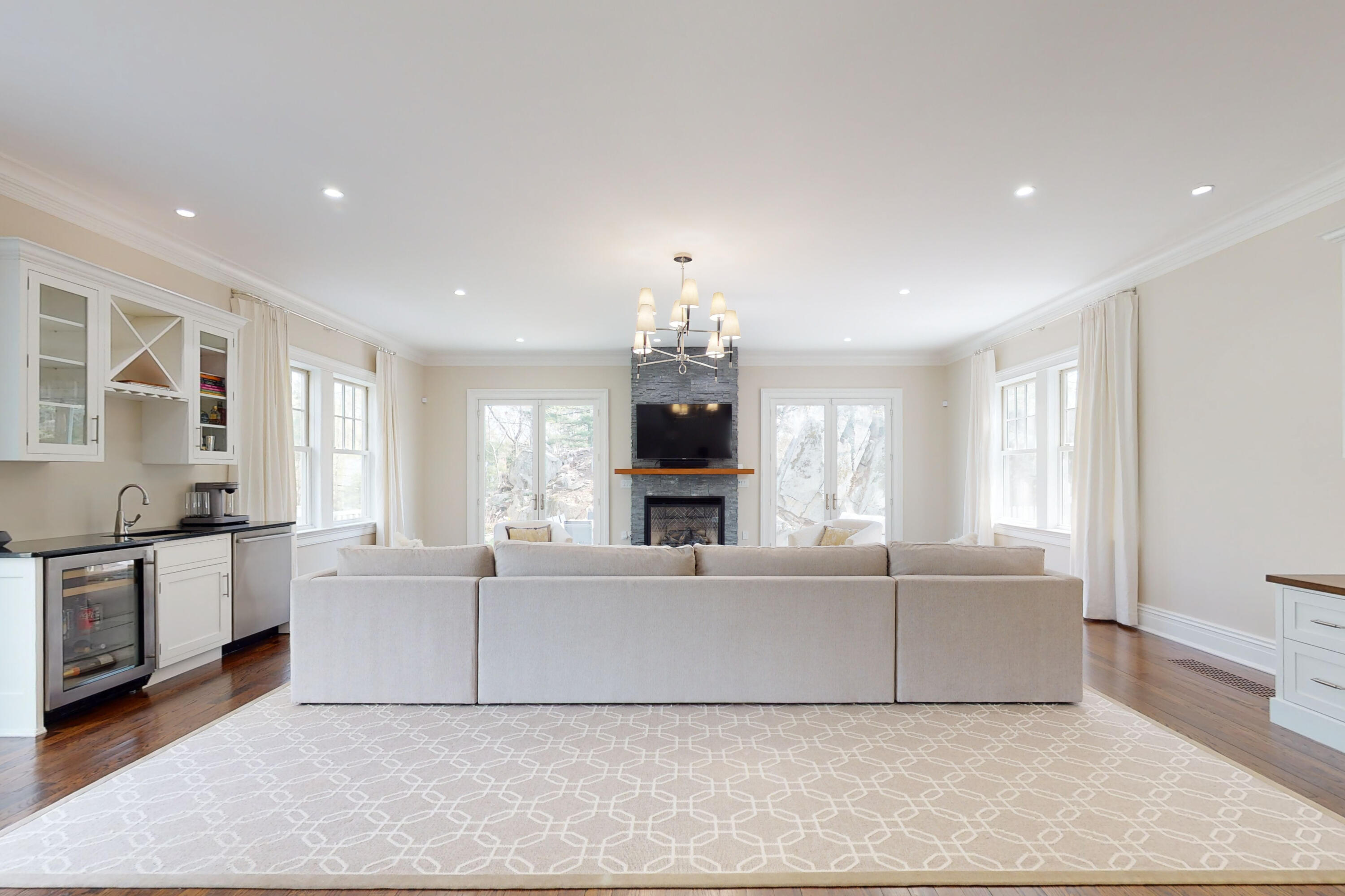 18 Cat Rock Road Cos Cob, CT 06807 - Photo 12 of 37 a living room with furniture and a fireplace