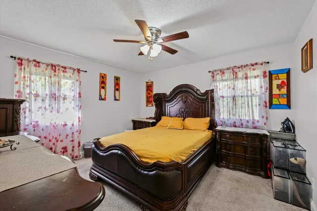 a workspace with furniture and wooden floor