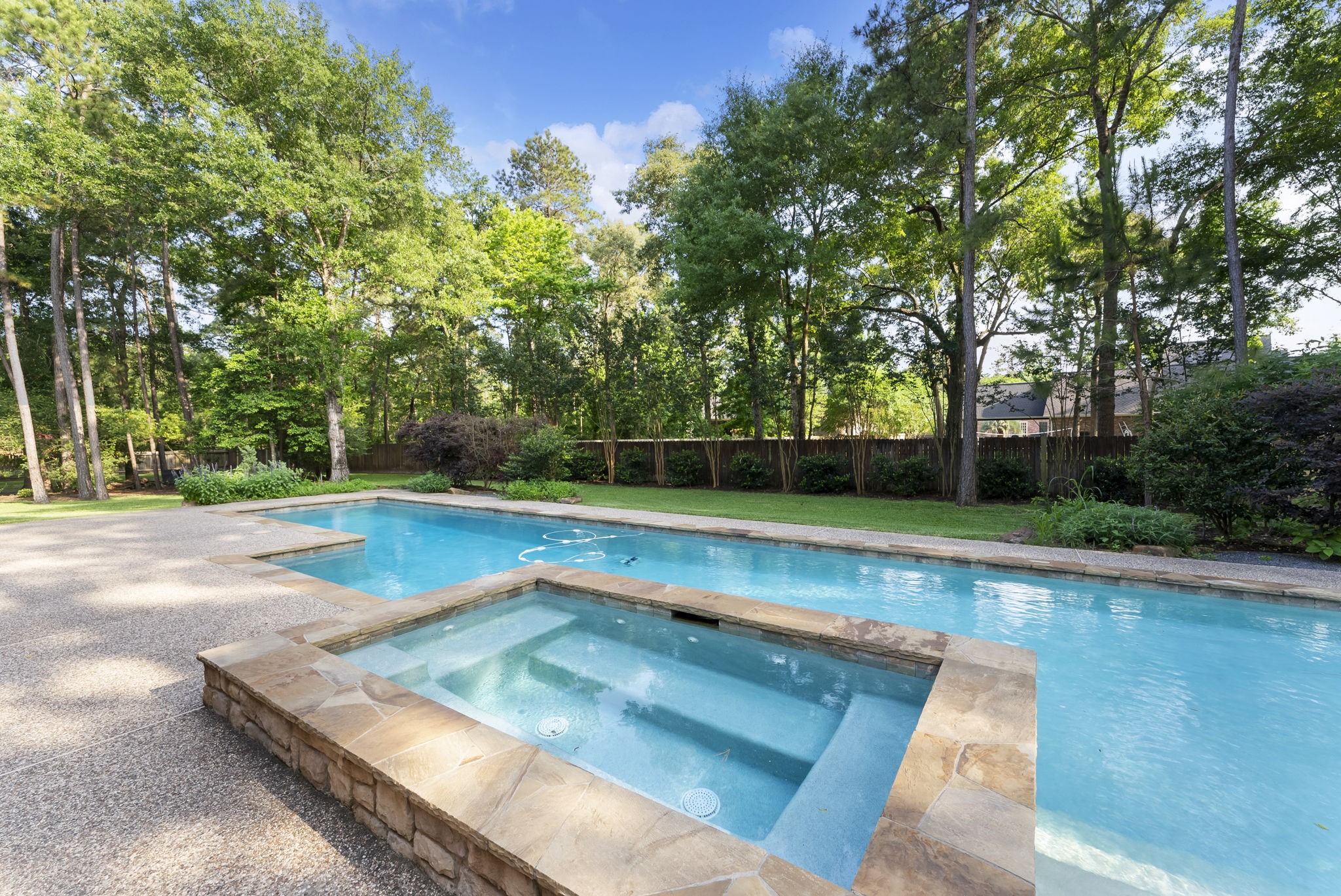 3810 Oreana Court Spring, TX 77386 - Photo 38 of 44 a view of swimming pool with a yard
