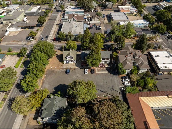 an aerial view of multiple house