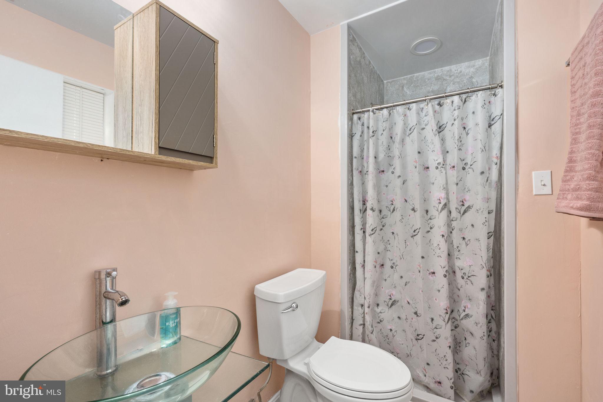 128 11th Street Colonial Beach, VA 22443 - Photo 44 of 80 a white toilet sitting next to a bathroom sink