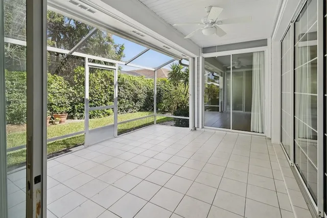 a view of a room with a large window