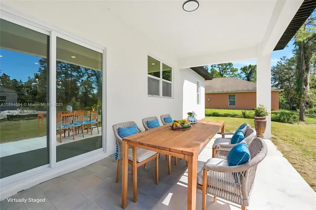 a outdoor space with furniture and a patio
