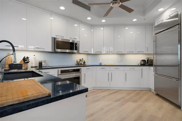 a view of a couch in front of a window