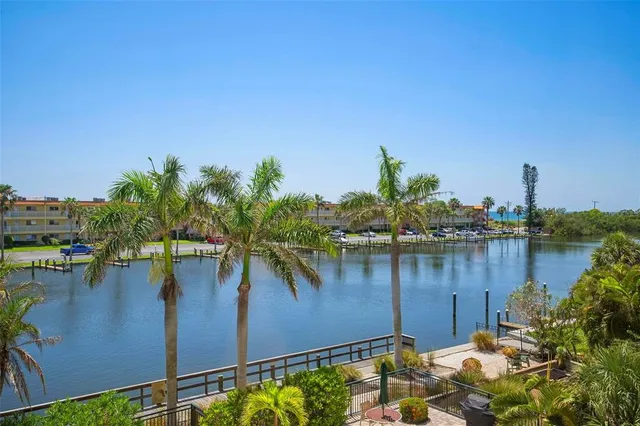 a view of a lake from a balcony