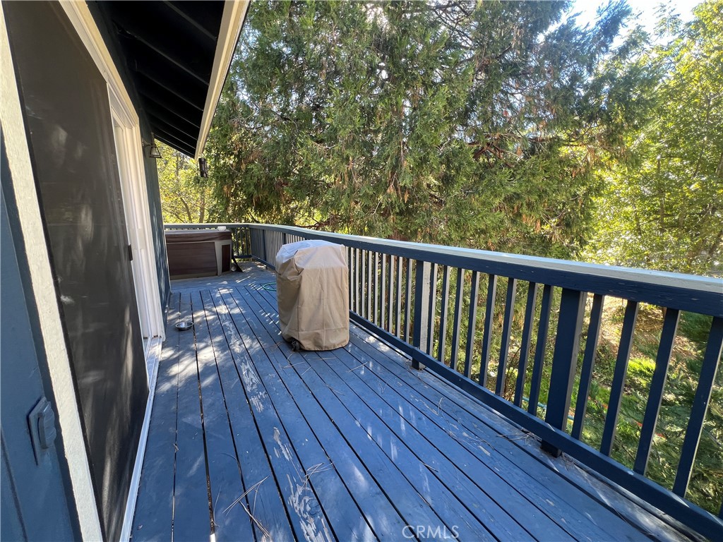 23857 Zuger Drive Crestline, CA 92325 - Photo 28 of 29 a view of balcony with wooden floor