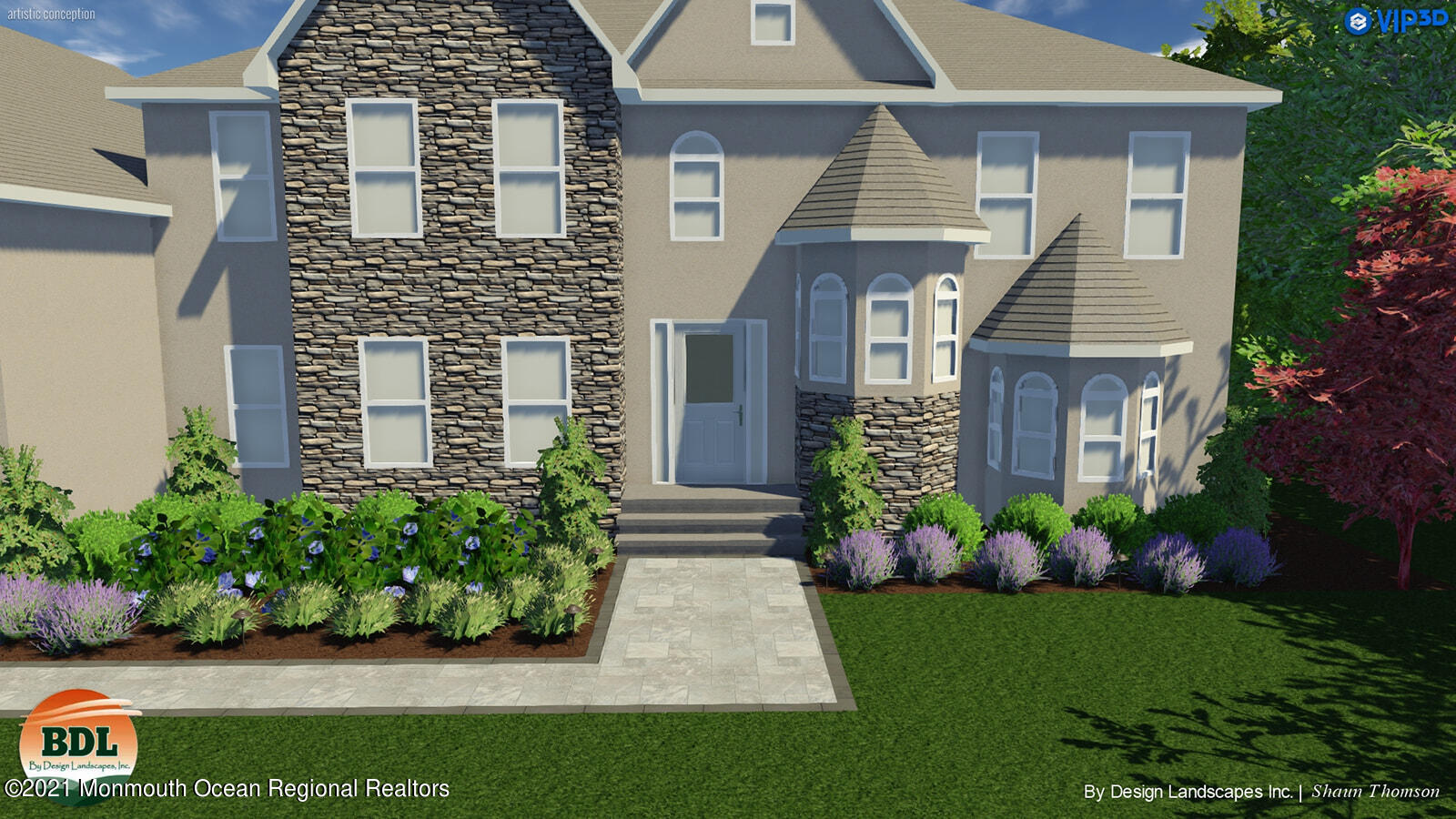 2104 Shadowbrook Drive Wall, NJ 07719 - Photo 60 of 84 a front view of a house with a garden