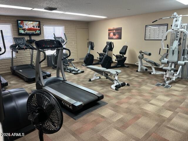 9302 East Broadway Road, Unit 178 Mesa, AZ 85208 - Photo 53 of 56 a room with gym equipment and a flat screen tv