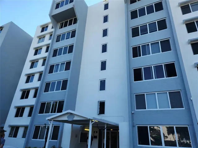 a front view of a building