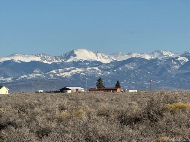 a view of an outdoor space and mountain view