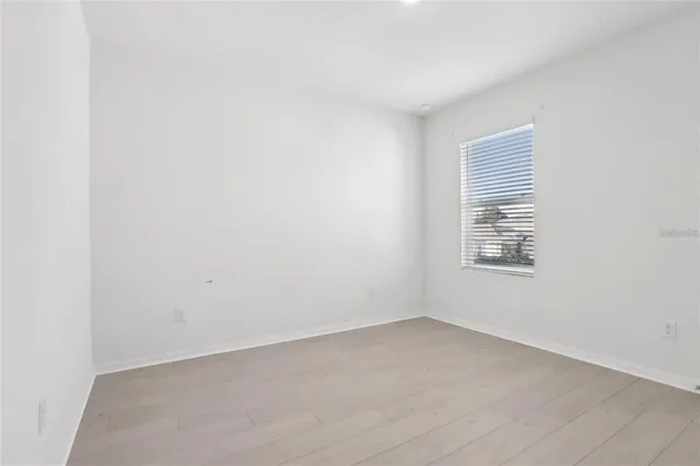 an empty room with a window