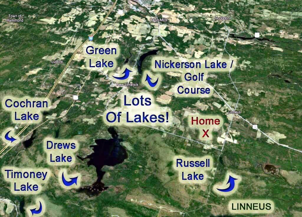 146 New Limerick Road Linneus, ME 04730 - Photo 7 of 42 linneus-maine-lakes-map