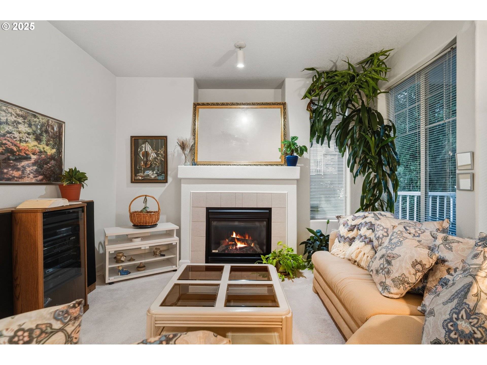 14615 Southwest Beard Road, Unit 101 Beaverton, OR 97007 - Photo 7 of 28 a living room with furniture and a fireplace